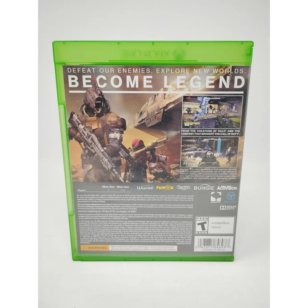 Destiny Xbox One Video Game Sci-Fi FPS Shooter Guardian Activision Action RPG